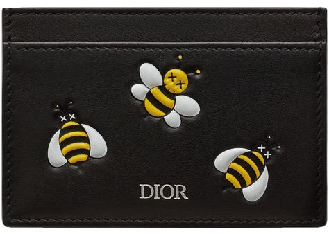 dior card holder kaws|Dior x Kaws Card Holder Yellow Bees Black in Calfskin .